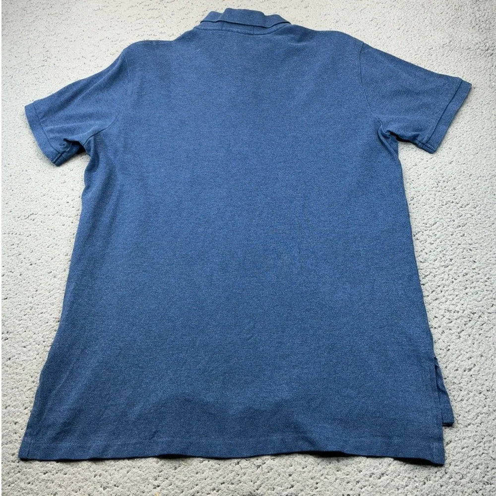 Polo Ralph Lauren Polo Mens Large Blue Custom Fit Pique Orange Pony